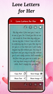 اسکرین شات 5 برنامه Love Letters & Love Messages