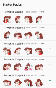 اسکرین شات برنامه Romantic Couple Stickers for WhatsApp - WAStickers 1