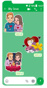 اسکرین شات برنامه Love Stickers For Whatsapp 2020 5