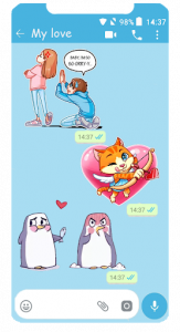 اسکرین شات برنامه Love Stickers For Whatsapp 2020 4