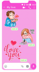 اسکرین شات برنامه Love Stickers For Whatsapp 2020 1