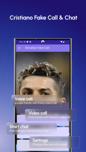 اسکرین شات برنامه Cristiano Ronaldo Call & Chat 4