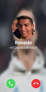 اسکرین شات برنامه Cristiano Ronaldo Video call Prank 2