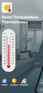 اسکرین شات برنامه Room Temperature Thermometer 1
