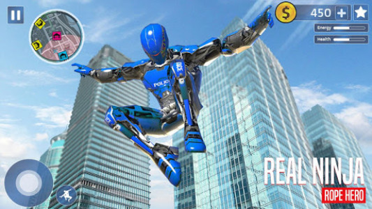 اسکرین شات بازی Real Flying Spider Ninja Rope Hero Vice Town Crime 5
