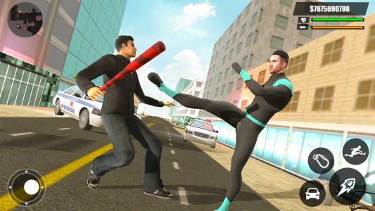 اسکرین شات برنامه Green Rope Hero Crime City Games – Gangstar Crime 1