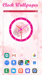 اسکرین شات برنامه Rose Clock Live Rose Wallpaper 2