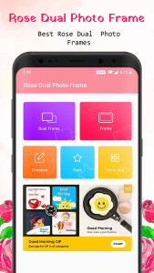 اسکرین شات 1 برنامه Rose Dual Photo Frame