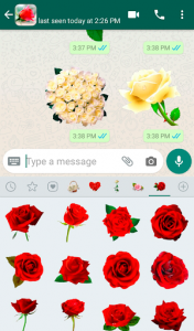 اسکرین شات برنامه Roses 🌹 Flowers Stickers 💐🌷🌺🌸🌼 WastickerApps 2