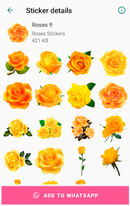 اسکرین شات برنامه New WAStickerApps Roses 🌹 Flowers Stickers 💐🌷🌺 7