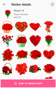 اسکرین شات برنامه New WAStickerApps Roses 🌹 Flowers Stickers 💐🌷🌺 5