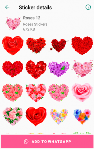 اسکرین شات برنامه New WAStickerApps Roses 🌹 Flowers Stickers 💐🌷🌺 4