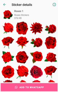 اسکرین شات برنامه New WAStickerApps Roses 🌹 Flowers Stickers 💐🌷🌺 2