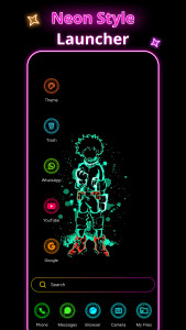 اسکرین شات 1 برنامه Neon Launcher