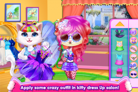 اسکرین شات برنامه Fluffy Kitty Hair Salon 7