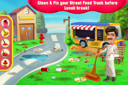 اسکرین شات برنامه Food Truck Cooking & Cleaning 1