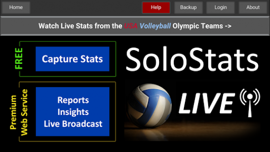 اسکرین شات برنامه SoloStats Live Volleyball 1