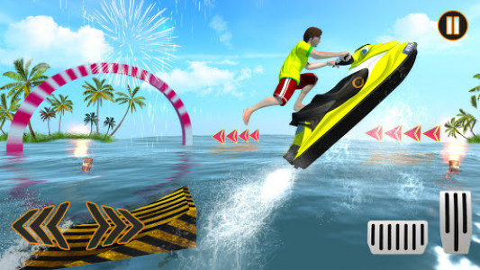 اسکرین شات برنامه Water Surfing Jet Ski Racing Stunts 2