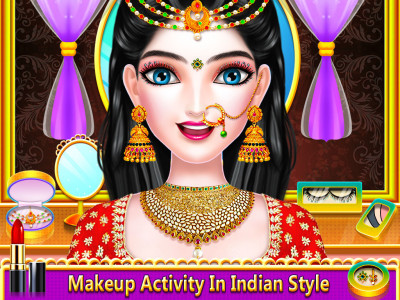 اسکرین شات برنامه Indian Wedding Makeup Dress-Up 3
