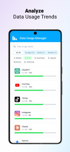 اسکرین شات 2 برنامه Data Usage Manager & Monitor