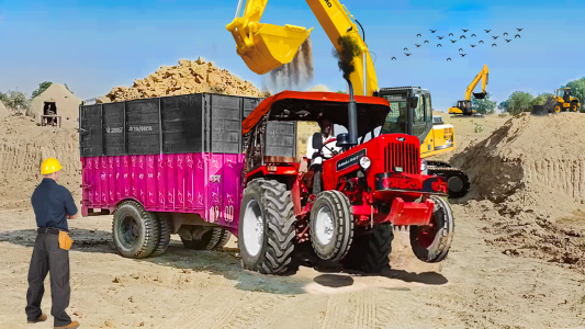 اسکرین شات بازی Heavy Tractor Trolley Game 3D 1
