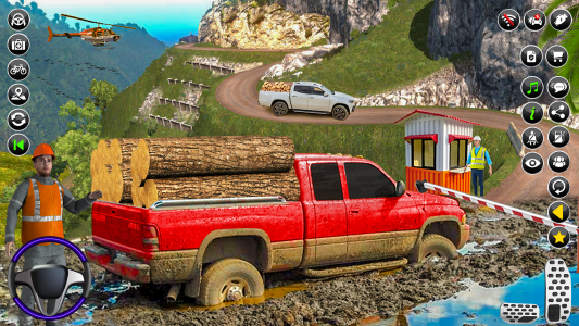 اسکرین شات برنامه Offroad Pickup Cargo Truck 3D 5