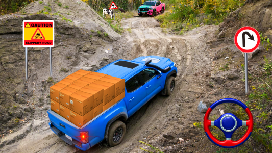 اسکرین شات برنامه Offroad Pickup Cargo Truck 3D 1