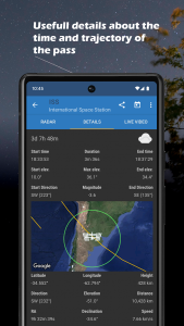 اسکرین شات برنامه ISS Detector Satellite Tracker 3