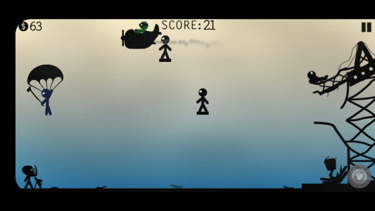اسکرین شات 2 بازی Stickman Fight - Knife Hit