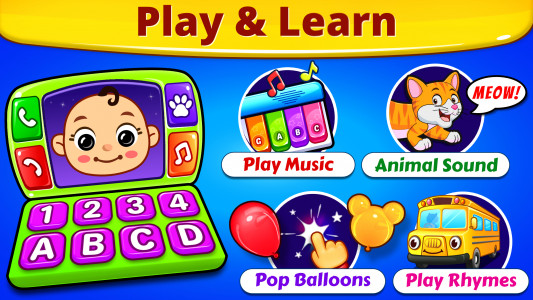 اسکرین شات بازی Baby Games: Piano & Baby Phone 1