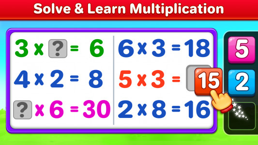 اسکرین شات بازی Kids Multiplication Math Games 2