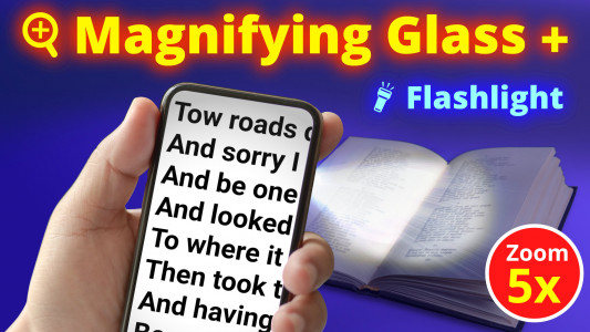 اسکرین شات 1 برنامه Magnifying Glass + Flashlight