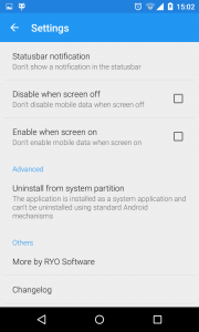 اسکرین شات برنامه Mobile Data Switch 4
