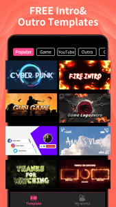 اسکرین شات 1 برنامه Intro Maker -video intro outro