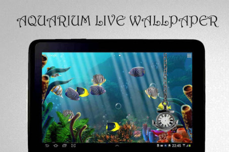 اسکرین شات برنامه Aquarium Clock Live Wallpaper 7