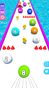 اسکرین شات 3 بازی Number Ball 3D - Merge Games