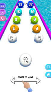 اسکرین شات 2 بازی Number Ball 3D - Merge Games