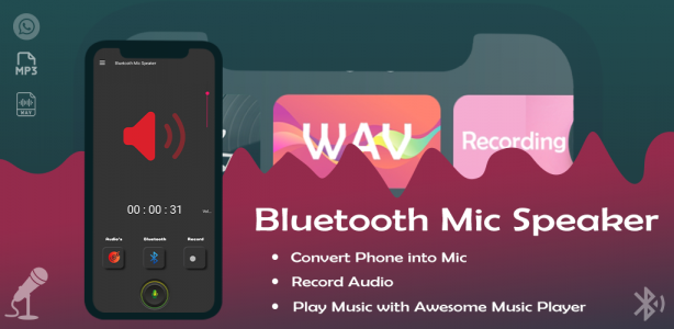 اسکرین شات برنامه Mic: Live Bluetooth Microphone 1