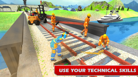 اسکرین شات بازی Train Bridge Construction: Railroad Building Sim 7