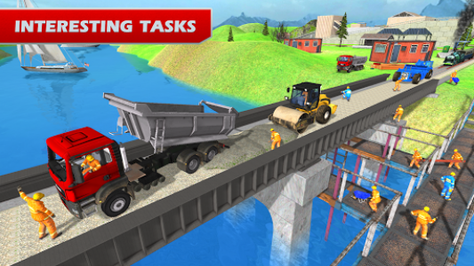 اسکرین شات بازی Train Bridge Construction: Railroad Building Sim 6