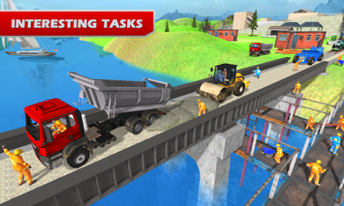 اسکرین شات بازی Train Bridge Construction: Railroad Building Sim 2