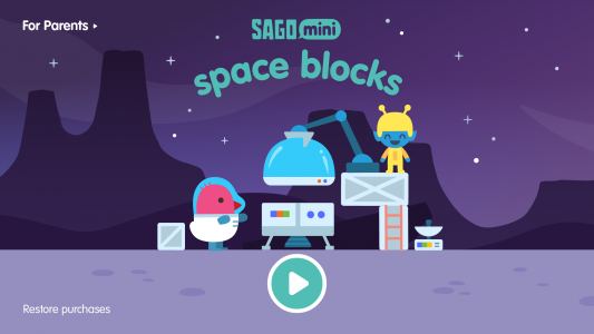 اسکرین شات برنامه Sago Mini Space Blocks Builder 1