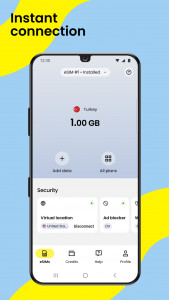 اسکرین شات 4 برنامه Saily eSIM: Data for travel