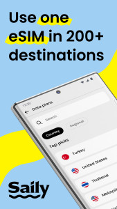 اسکرین شات 1 برنامه Saily eSIM: Data for travel