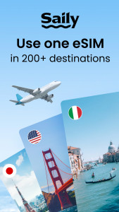 اسکرین شات 1 برنامه Saily: An eSIM travel app