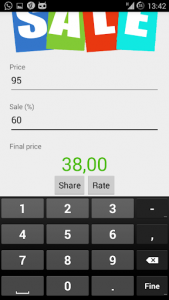 اسکرین شات برنامه Sale price calculator free 4