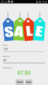 اسکرین شات برنامه Sale price calculator free 3