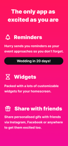 اسکرین شات 2 برنامه Hurry Day Countdown & Reminder