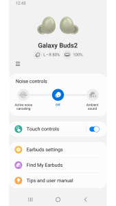 اسکرین شات 1 برنامه Galaxy Buds2 Manager