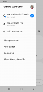 اسکرین شات برنامه Galaxy Wearable 3